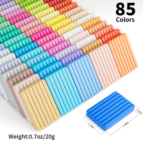 Aestd-ST Polymer Clay 85 Colors, Modeling Clay for Kids, Oven Bake Molding Clay Kit,DIY Starter Kits with Sculpting Tools and Accessories, Art and Craft Gifts for Kids and Adults. Aestd-ST