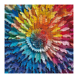 Gradient Color Puzzle for Adults 1000 Pieces, Rainbow Mandala Jigsaw Puzzles, Colorful Papercut Art Puzzle BBOLDIN