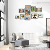 xnlkros Picture Frame Set 10 pack, Farmhouse Photo Frames, Gallery Wall Frame Collage, 8x10 5x7 4x6 Frames in 3 Different Finishes Picture Frames For Wall or Desk xnlkros