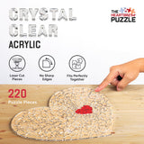 The Heartbreak Puzzle Crystal Clear Acrylic Puzzle (220 Pieces) | Impossible Puzzle for Adults Having Laser Cut Puzzle Pieces - Perfect DIY Gift for Your Family & Friends Gifts for him Gifts for Her The HEARTBREAK PUZZLE