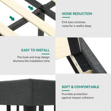 YITAHOME King Size Upholstered Bed Frame with LED Lighting, Headboard Storage, and Charging Station - Grey YITAHOME