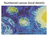 NIHO-JIUMA Van Gogh Starry Night 5D Diamond Painting Kit, Easy DIY Diamond Art for Adults & Teens, Home Wall Decor (30x40cm/12x16) NIHO-JIUMA