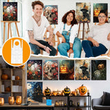 Gersoniel 6 Sets Halloween Paint by Numbers Kit for Adults, 16x12 Inch Ghost Pumpkin Sip and Paint for Beginners, Pre Drawn Oil Painting on Canvas, DIY Painting Kit Bulk Gifts for Halloween Gersoniel