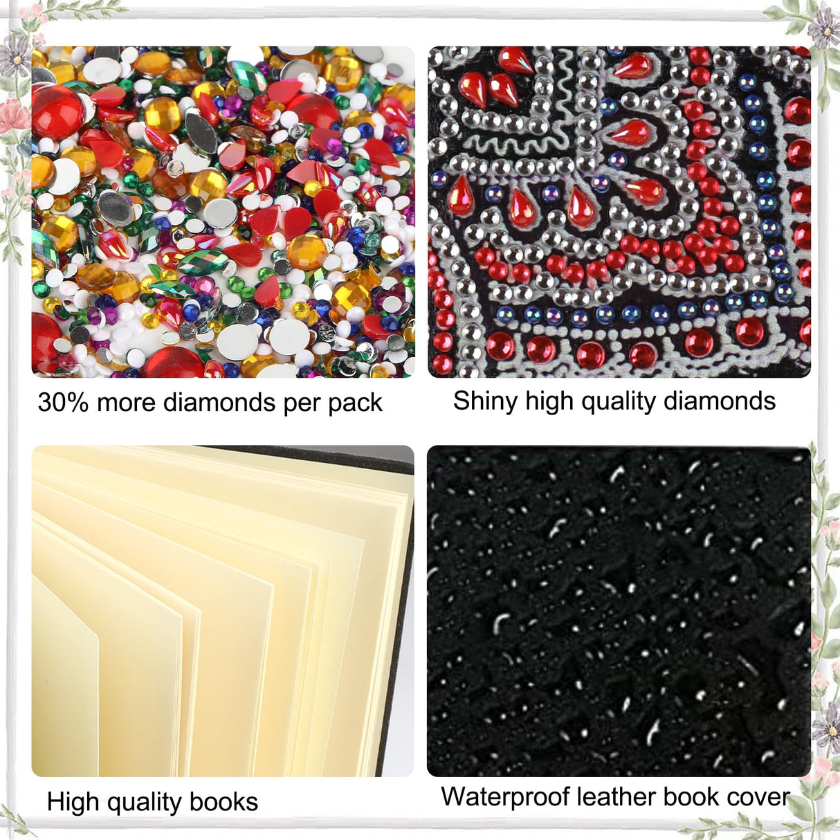 JISHSHAY Diamond Art Notebook Journal Diamond Painting Note Book Gem Art Sketchbook Gem Painting Diary Mosaic Kits for Adults Blank Notebook with Special Shaped 14.5×21cm/5.7×8.26in Unicorn JISHSHAY