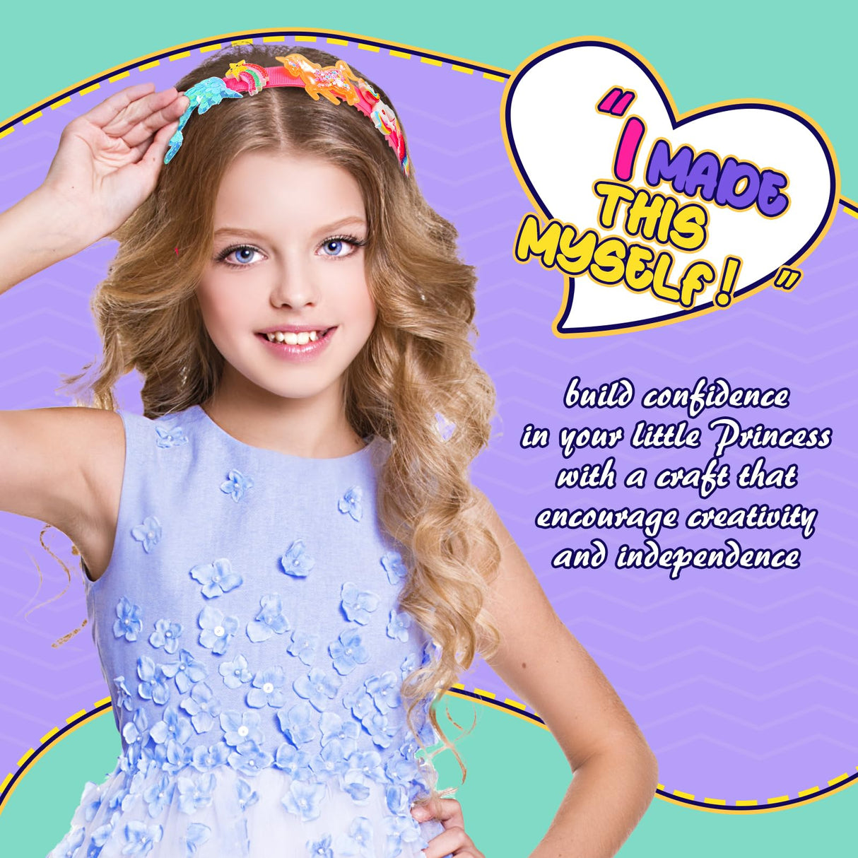 Unicorn Hair Accessories for Girls,Headband Making Kit Arts and Crafts for Kids Ages 4-6 6-8 8-12,Girls Toys Unicorn Gifts for 4 5 6 7 8 9 Year Old Girl Birthday Gifts Toyjolka