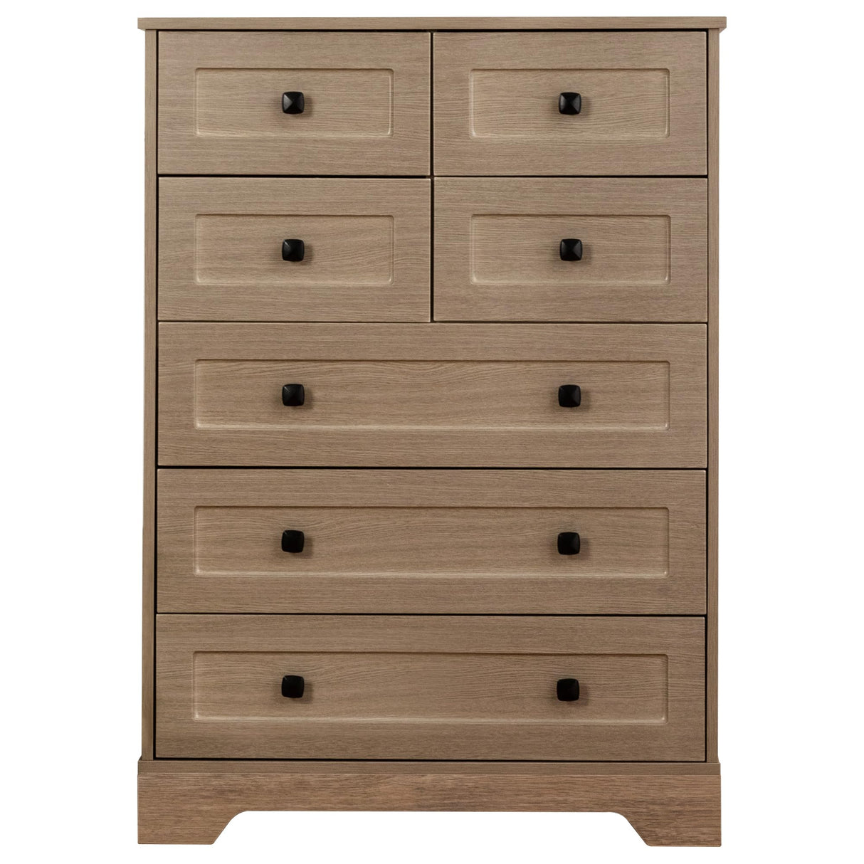 spanspace 7 Drawers Tall Dressers for Bedroom, 44" Wood Chest of Drawers with Metal Handle, Farmhouse Dresser for Living Room, Hallway spanspace