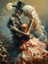 Axquilon Skeleton Diamond Art Kits for Adults - Skull Diamond Painting Kits for Adults Beginner, DIY 5D Full Drill Gem Art for Home Wall Decor 12x16 inch Axquilon