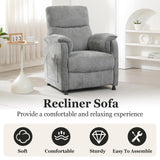 Grey Power Recliner Chairs for Adults, Ultra-Comfy Small Recliners for Small Spaces, Adjustable Electric Recliner Chairs with Remote & 2 Side Pockets - Padded Seat Backrest & Footrest (Gray) anwickjeff