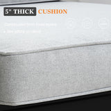 Vakollia 5 Pieces Modern Aluminum Patio Furniture Set, Outdoor Conversation Sets Metal Sectional Sofa with Coffee Table Vakollia