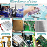 selizo 6 Pack Heat Tape for Heat Press Sublimation, Heat Transfer Tape Heat Resistant High Temperature Adhesive Tape for Dye Sublimation, HTV Craft (Clear) selizo