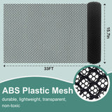 Chicken Plastic Wire Fencing Mesh - Heavy-Duty Plastic Chicken Black Wire Fence Mesh for Gardening, Barrier Netting, Poultry Dogs Rabbit Fencing (Black, 15.7IN x 33FT) SKWIRRLE