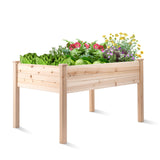 48"x34" Raised Garden Bed - Elevated Wood Planter Box for Healthy Plant Growth, 440 lb Capacity - Natural Color BACKYARD EXPRESSIONS PATIO · HOME · GARDEN