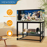 MEWSDEN Fish Tank Stand, 40 Gallon Heavy Duty Metal Aquarium Stands, Reptile Tank, Turtle Tank, Breeder Tank Stand, Fish Tank and Stand Combo Set (Black, 36.5"x18.5"x29.5") MEWSDEN