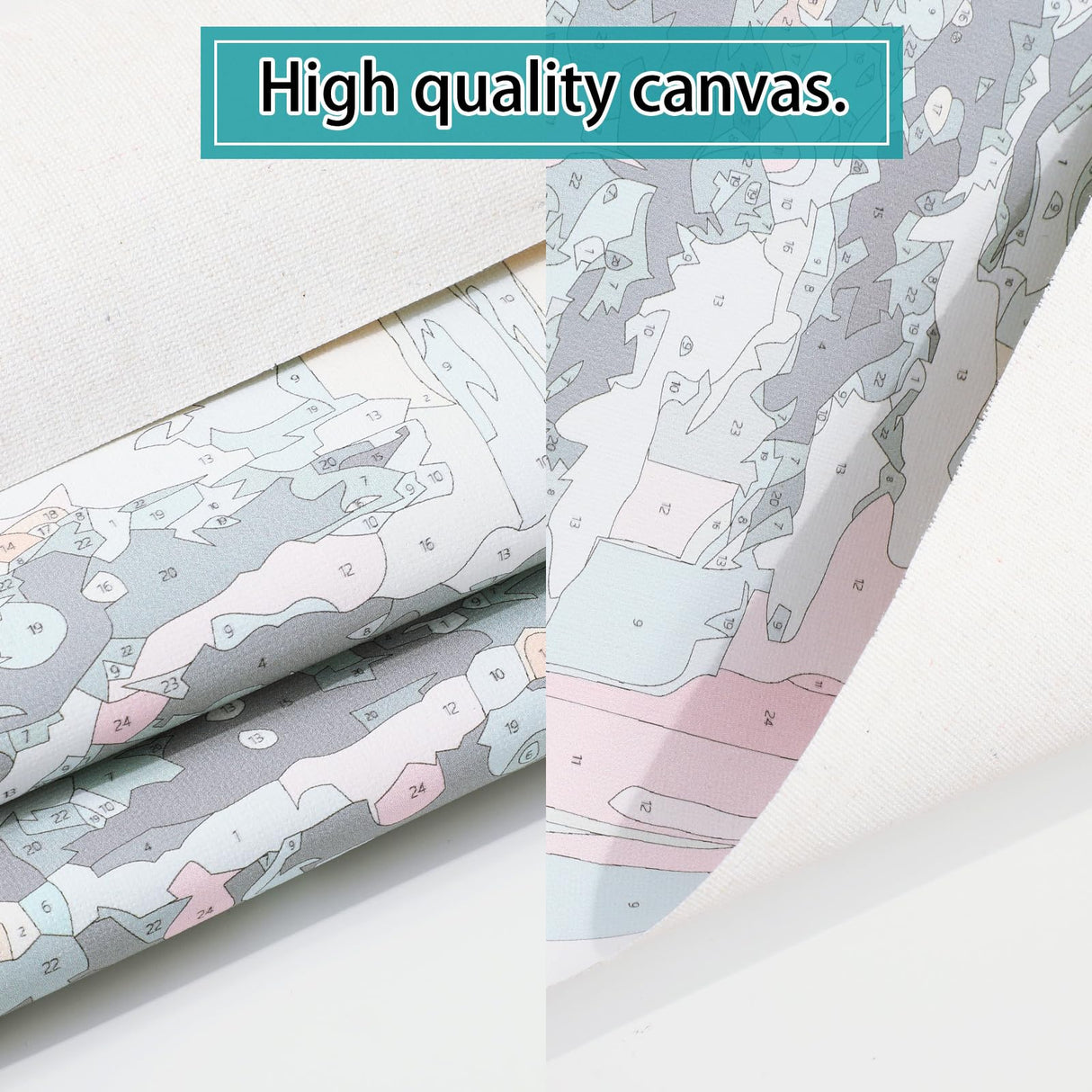 Whaline Christmas DIY Painting by Number Kits Unframed Xmas Tree Oil Painting Canvas Acrylic Filling Painting by Number for Home Party Wall Decoration, 16 x 20 Inch Whaline