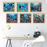 DOTSOPS Diamond Painting Kits Art Adults Painting Kit Crafts DIY 5D Diamond Art Packs Kits Full for Adults Beginner Home Wall Decoration Gift 11.8x15.7 Inches (6 Pack Turtle Dolphin) DOTSOPS