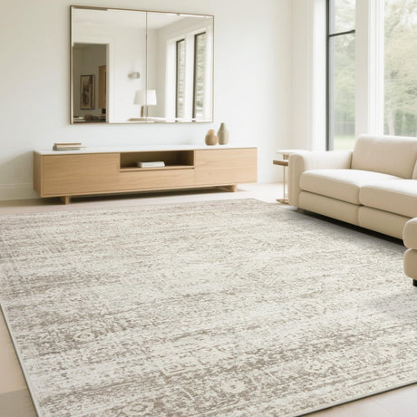 Srugn Washable Rugs 6x9 Area Rugs for Living Room,Rugs for Bedroom, Large Carpets,Ultra Soft Faux Wool Retro Dining Room Rug,Non Slip&Non-Shedding Low Pile Vintage Print Rug Indoor for Home Office Srugn