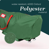 Handy Laundry Rolling Tree Storage Bag - For 9-Foot Artificial Christmas Holiday Tree. Zippered Bag, Carry Handles and Wheels for Easy Transport. Protects Against Dust, Insects, and Moisture. (GREEN) Handy Laundry