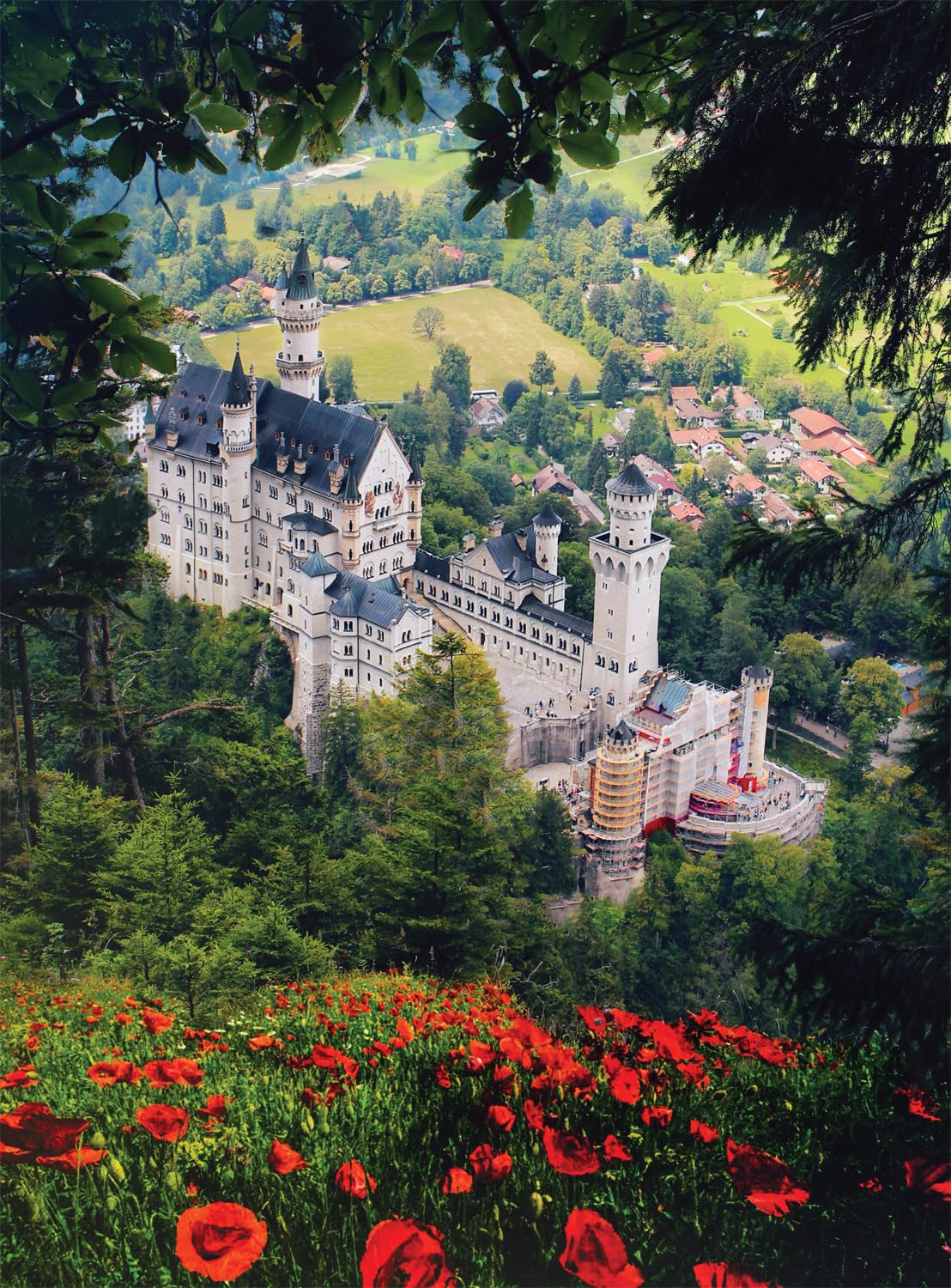 Buffalo Games - Florian Olbrechts - Schloss Neuschwanstein - 1000 Piece Jigsaw Puzzle for Adults -Challenging Puzzle Perfect for Game Nights - Finished Size is 26.75 x 19.75 Buffalo Games