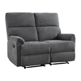 HAOMARKETS Manual Loveseat Recliner Sofa for 2 Adultds,Overstuffed Upholstered 2-Seater Reclining Couch with Sturdy Metal Base,2 Seats Recliner Chairs for Living Room HAOMARKETS