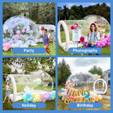 10FT Inflatable Bubble House, PVC Inflatable Balloon House for Kids and Adults with 100 Balloons Clear Bubble House Dome Inflatable with Blower& Pump for Birthday Outdoor Backyard Wedding Party Rental Heipigo
