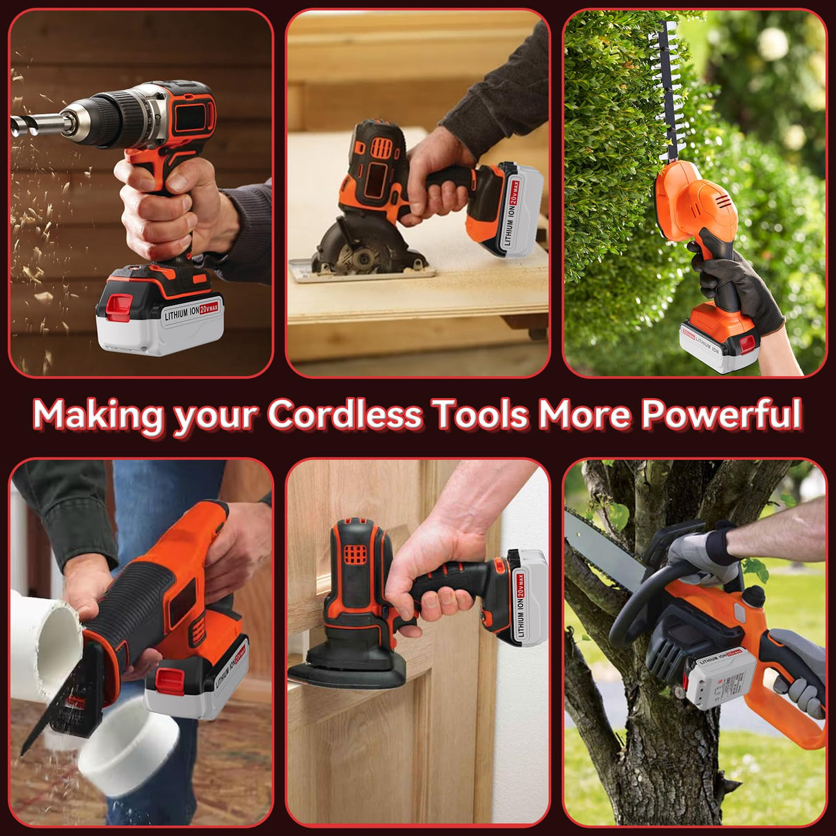 20V 6.0Ah LBXR20 Replacement for Black and Decker 20V Lithium Battery LB20 LST220 LBX20 LBXR2020-OPE LBXR20B-2 LB2X4020 2Packs Hastia