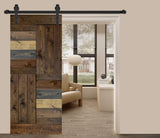 Mr. Wood 38in X 84in S Series Solid Wood Interior Sliding Barn Door Slab(Hardware Kit NOT Included)(Simple DIY Assembly) (Multi-Color) Mr.Wood