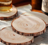Timburst 7-8 inch Unfinished Wood Slices, 6 Pcs Natural Wood Centerpieces for Tables, Wood Slice with Bark, Rustic Wood Circles for Crafts Arts Party Christmas Decorations Wedding Centerpiece Timburst