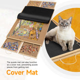 Lavievert 1500 Pieces Jigsaw Puzzle Board with Cover Mat Set, Wooden Puzzle Table with Drawers for Adults, Portable Jigsaw Puzzle Table with Smooth Plateau Surface & Storage LAVIEVERT