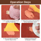 BONCART Wood Filler,Wood Putty,Mahogany Wood Filler,Paintable, Stainable, Sandable. Wood Filler can quickly repair holes, cracks, chips, damage, and Boncart