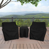 Baner Garden Patio Furniture Covers,Outdoor Furniture Cover Waterproof,Patio Furniture Set Covers for 3 Piece Outdoor Bistro,Patio Sofa Covers Set for 2 Chairs and Coffee Table,Black BANER GARDEN