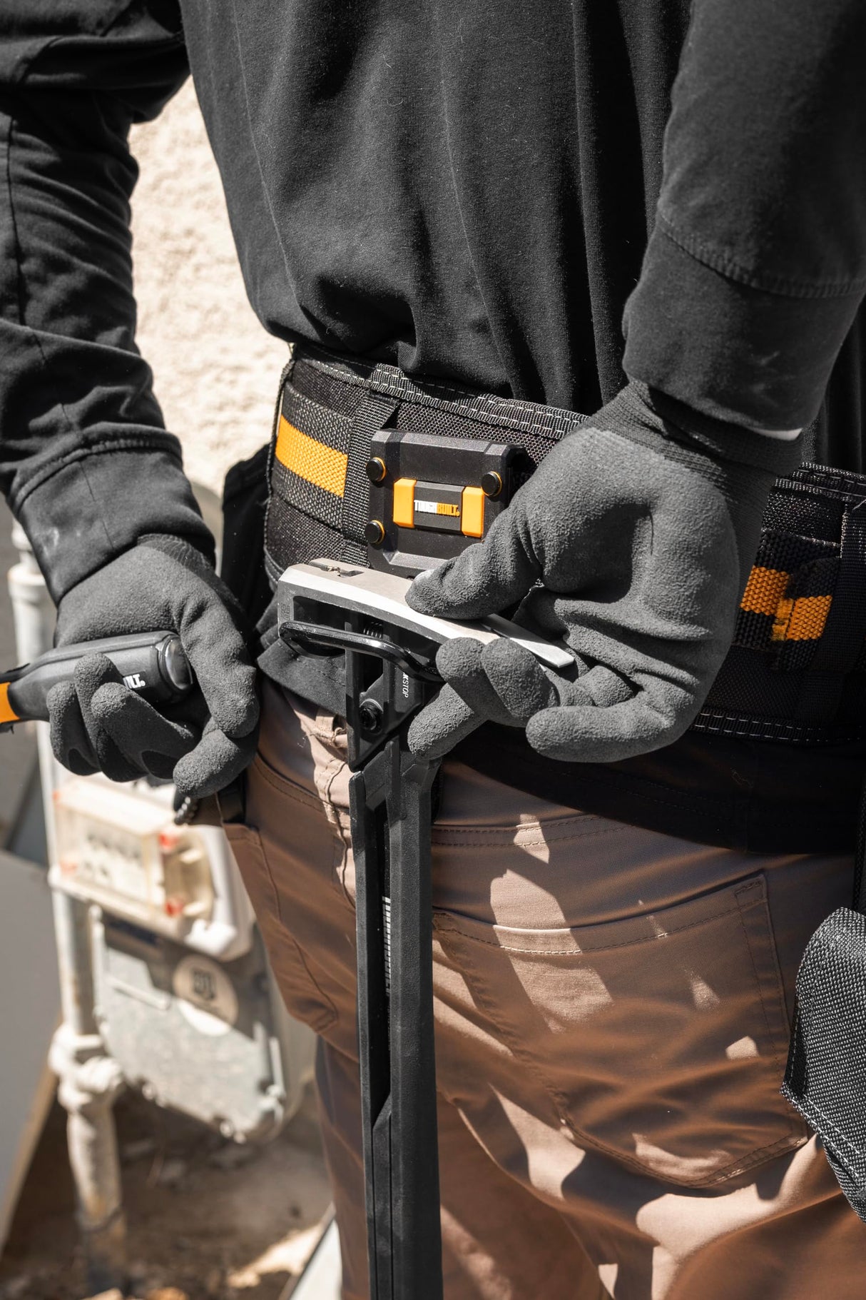 ToughBuilt - Modular Hammer Loop - Durable Hammer Holder/Holster/Catch Clips on Any Belt or Pocket, Extreme-Duty Steel Loop/Metal Ring, Unique Power Cord MGMT, Heavy-Duty Construction - (TB-52) ToughBuilt