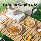 Redchef Ceramic Pots and Pans Set Non Stick, Nonstick Kitchen Cookware Sets, Non Toxic Pots and Pans Set Non Stick, PFAS PFOA & PTFE Free, Detachable Handle Pots and Pans 5 Piece, RV Cookware Redchef