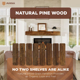 Avana Fireplace Mantel - Wall-Mounted Mantles for Over Fireplace - Farmhouse Fireplace Mantle Shelves - Handcrafted Wood Fireplace Mantels - Floating Fireplace Mantel 72 X 8 X 5 - Rustic Traditional Avana