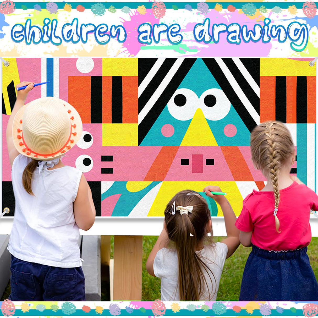 5 PCS Blank Banners Sign to Decorate, Large Blank Sublimation Vinyl Banner Signs with Hanging Ropes, 2 X 4 Ft DIY Blank Vinyl Banners for Halloween, Christmas, School, Birthday, Party Indoor Outdoor Decor GCTWFYK