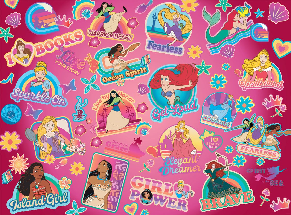 Ceaco - Disney - Princess Sticker Collage - 1000 Piece Jigsaw Puzzle for Adults Challenging Puzzle Perfect for Game Nights - Finished Puzzle Size is 26.75 x 19.75 Buffalo Games