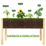 Giantex Raised Garden Bed Kit Elevated Planter Box for Vegetables Fruits Herb Grow, Heavy Duty Natural Cedar Wood Frame Gardening Planting Bed for Deck Patio Yard, 49.5"X23.5"X30.0" Giantex