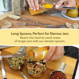 Simply Gourmet Measuring Cups and Spoons Set of 12, 304 Premium Stainless Steel, Stackable Cups Long Handle Spoons Fits Narrow Jars, Kitchen Gadgets for Liquid & Dry Ingredients Cooking Baking Simply Gourmet