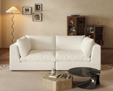 Fajiani Oversized Modular Sectional Sofa,Cloud Couch Deep Seat Sofa Cushion Covers Removable, Oversized Sectional Couches for Living Room (Loveseat-Cream White) Fajiani