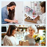 MISCER Pink Roses Diamond Painting Kits for Adults, 5D Full Drill DIY Flower Diamond Painting for Beginners, Home Wall Decor 12x16 Inch MISCER