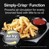 Proctor Silex Simply-Crisp Toaster Oven Air Fryer Combo with 4 Functions Including Convection, Bake & Broil, Fits 6 Slices or 12” Pizza, Auto Shutoff, Black (31275) Proctor Silex