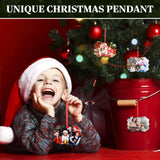 48 Pcs 4.3" x 2.8" Christmas Sublimation Ornament Blanks MDF Board Personalized Sublimation Printing Hanging Ornaments Christmas Ornaments Double Sided Heat Transfer Pendant with Rope for DIY Decor Yookeer