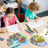 Pasimy 24 Pcs Animals Coloring Books DIY Mandala Ocean Jungle Animal Coloring Book Mini Holiday Activity Supplies for Kids Adult Party Favors Gift Bags Filler Classroom Activity Pasimy