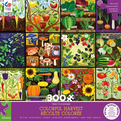 Ceaco - Tracy Flickinger - Colorful Harvest - 300 Piece Jigsaw Puzzle