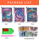 Axquilon 3 Pack Tree of Life Diamond Art Kits for Adults - Diamond Painting Kits for Adults Beginner, DIY 5D Full Drill Gem Art for Home Wall Decor 12x16 inch Axquilon
