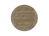 Napa Solid Wood Farmhouse Rustic Reclaimed Natural and White Stain Round End Side Accent Living Room Table, Nightstand Bedside 26" W x 26" D x 25" H Martin Svensson Home