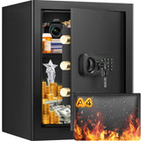 3.0 Cuft Large Fireproof Safe Box for HOME USE, Digital Home Security Safe with Programmable Keypad and Removable Shelf, Document Safe Fireproof Waterproof for Money Firearm Medicine Valuables Mitlvge