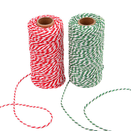Sunmns Christmas Twine Cotton String Rope Cord for Gift Wrapping, Arts Crafts, 656 Feet (Multicolor A) Sunmns
