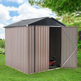 U-MAX 6x6 Storage Sheds & Outdoor Storage, Small Outdoor Storage Garden Outside Shed kit, Galvanized Metal Utility Shed for Backyard, Patio and Lawn U-MAX