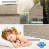 Tonature 100% Blackout Roller Blinds Cordless Shades with Natural Linen Fabric,Roller Blinds for Indoor Windows,Custom Blinds & Shades for Home,Bedroom,Custom Size,Khaki(Blackout) Tonature