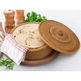 Tortillada - 10 Inches Tortilla Warmer/handcrafted basket made of rattan incl. 100% cotton towel Tortillada